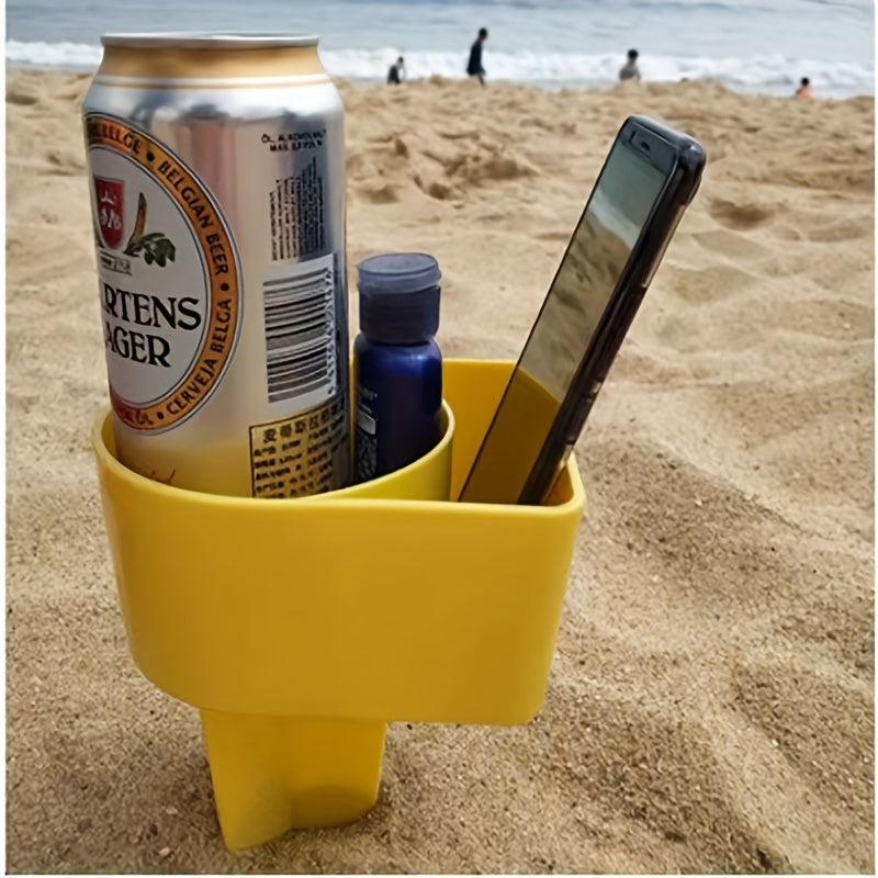 Set di Porta Bicchieri da Spiaggia – Perfetto per Bevande e Snack durante le tue Avventure in Spiaggia e Picnic