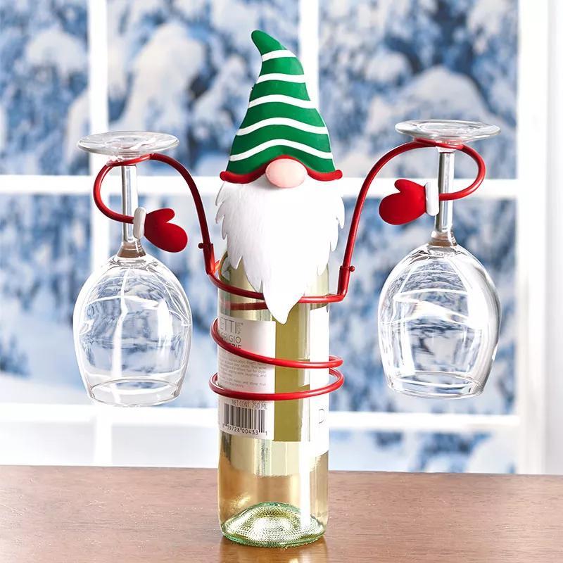 Porta Calici Festivi – Design Babbo Natale & Pupazzo di Neve per Tavole Festive