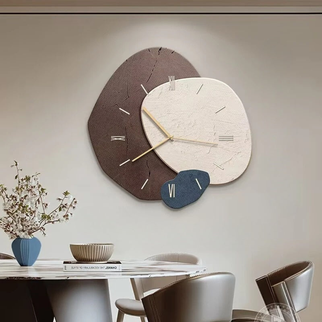 LunaWood Orologio da Parete – Eleganza Naturale con Morbida Luce LED
