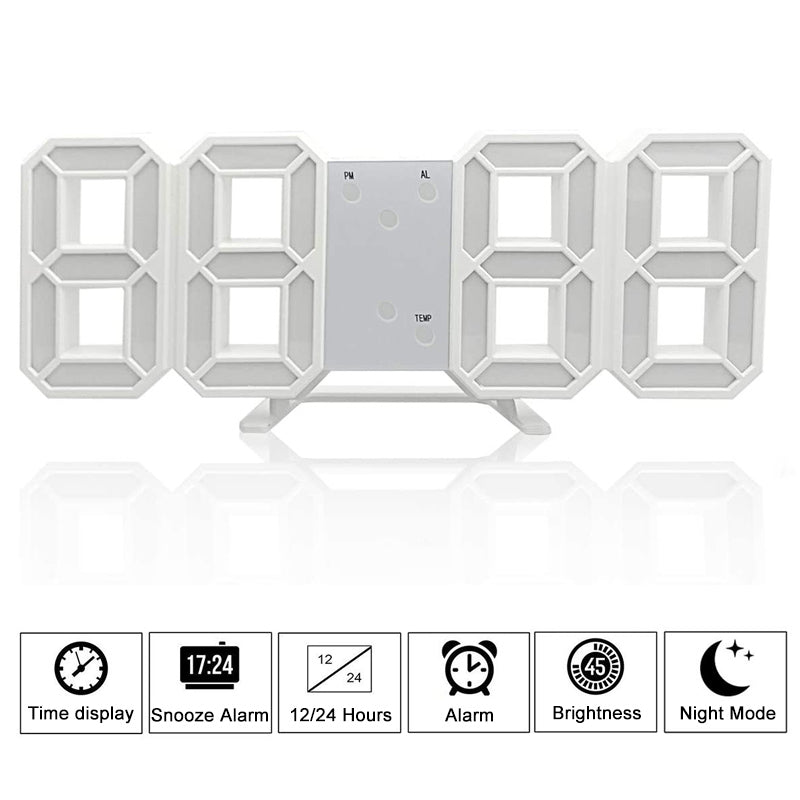 Orologio Digitale 3D Smart – Design Moderno per il Tuo Comodino