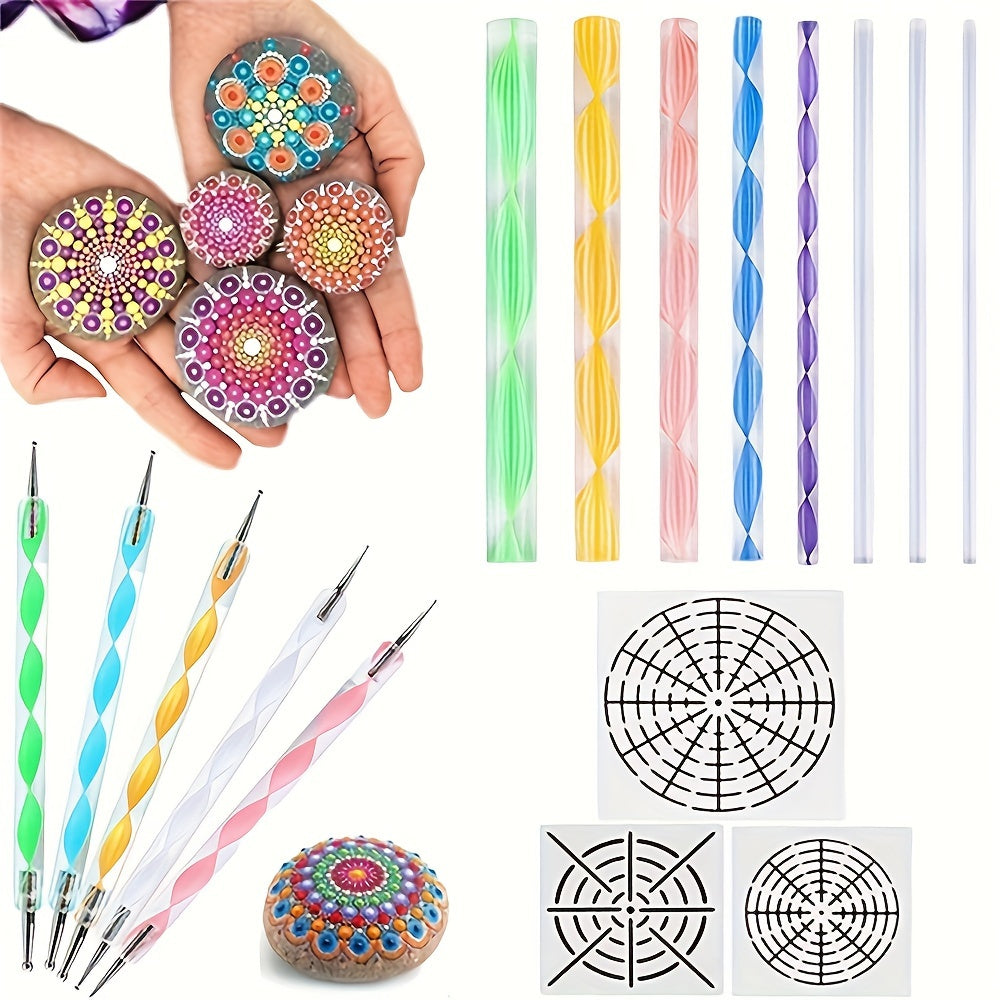 Set di Strumenti per Mandala Dotting – Per Pitture Creative e Arte su Rocce