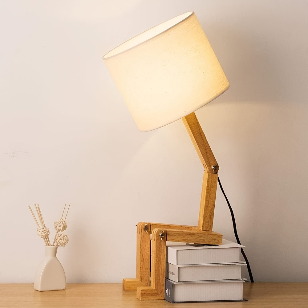 Lampada da Tavolo in Legno Moderna – Design Flessibile e Illuminazione Atmosferica