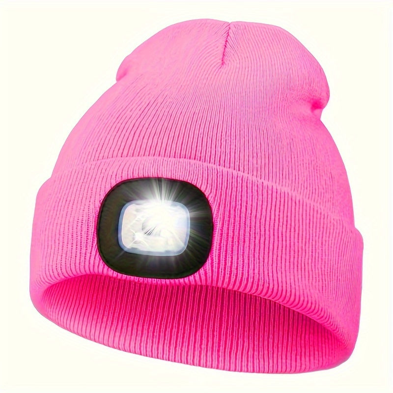 Beanie Unisex con Luce LED – Illuminazione Pratica per Passeggiate Serali