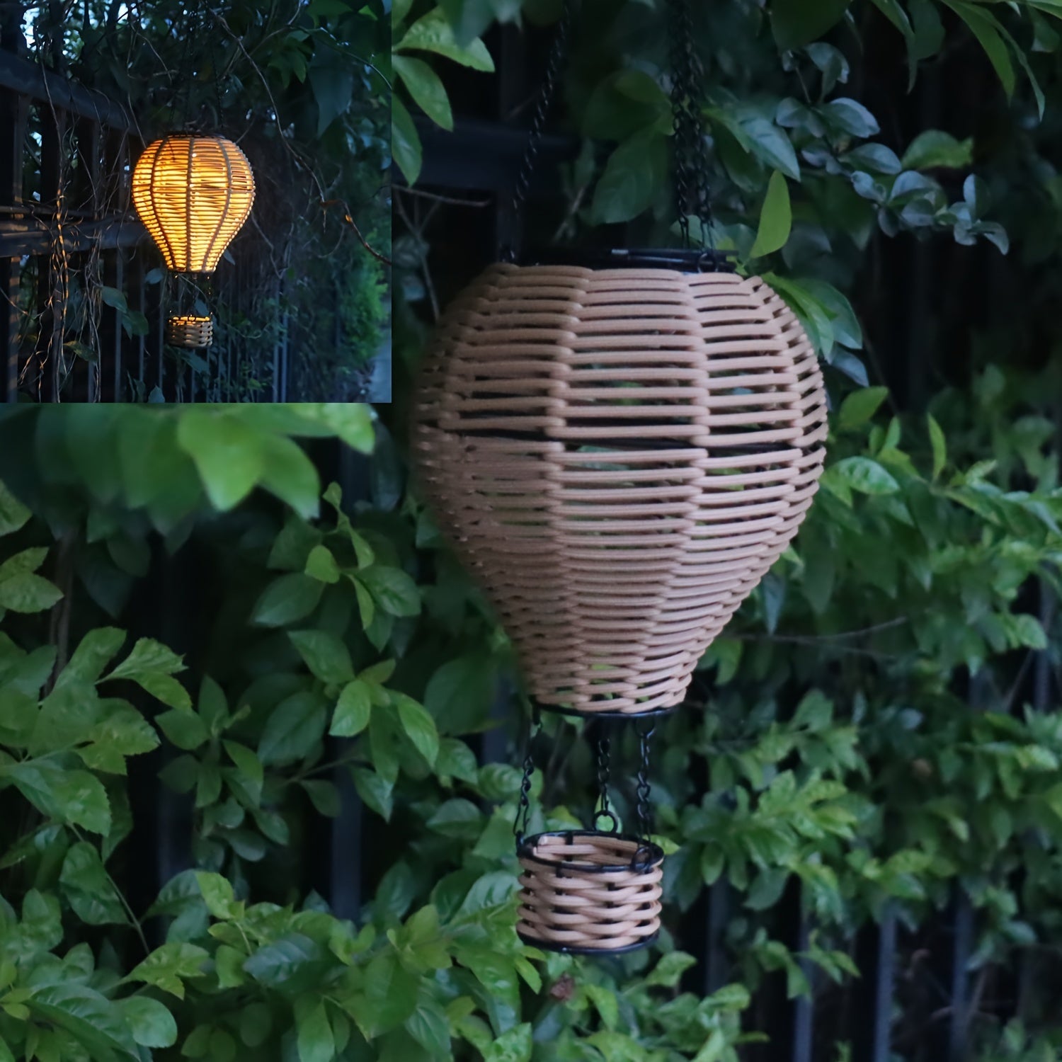 Lampada da Giardino a Forma di Mongolfiera - Per Serate Magiche nel Tuo Giardino