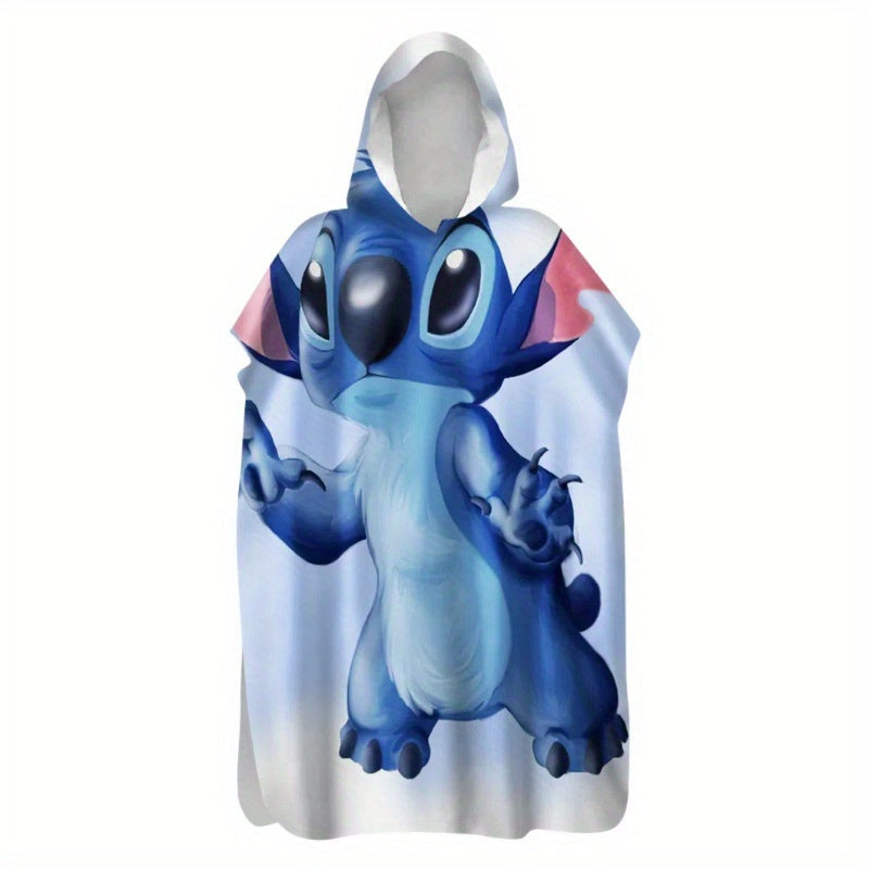 Stitch Microfibra Accappatoio con Cappuccio – Asciugatura Rapida e Adatto per Interni ed Esterni