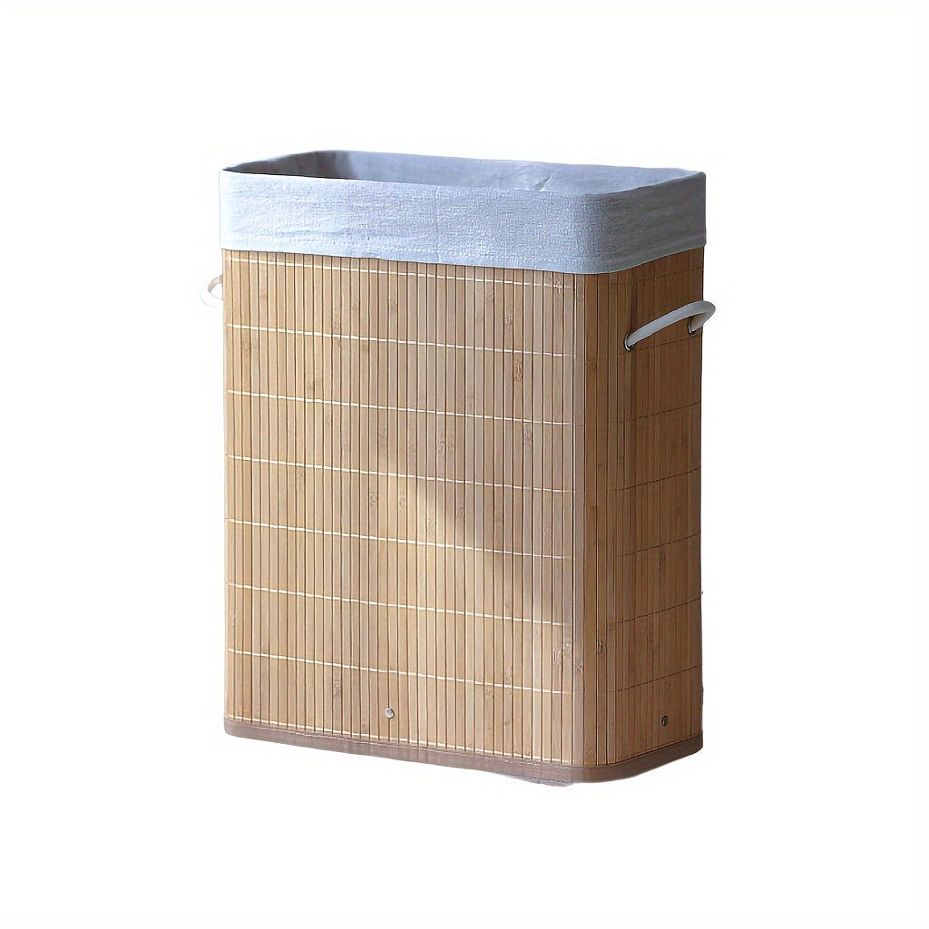 Cesto di Stoccaggio in Bambù Intrecciato - Sostenibile e Pratico per Ogni Stanza