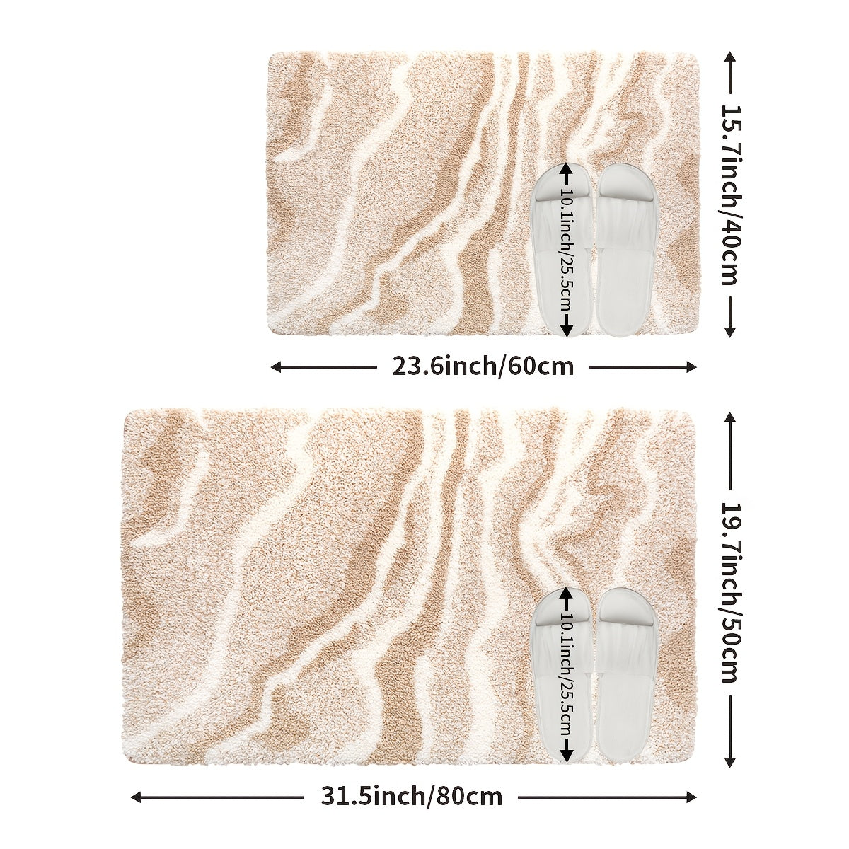 Tappetino da Bagno Fluffy Flocking – Assorbente e Morbido per Bagno o Cucina