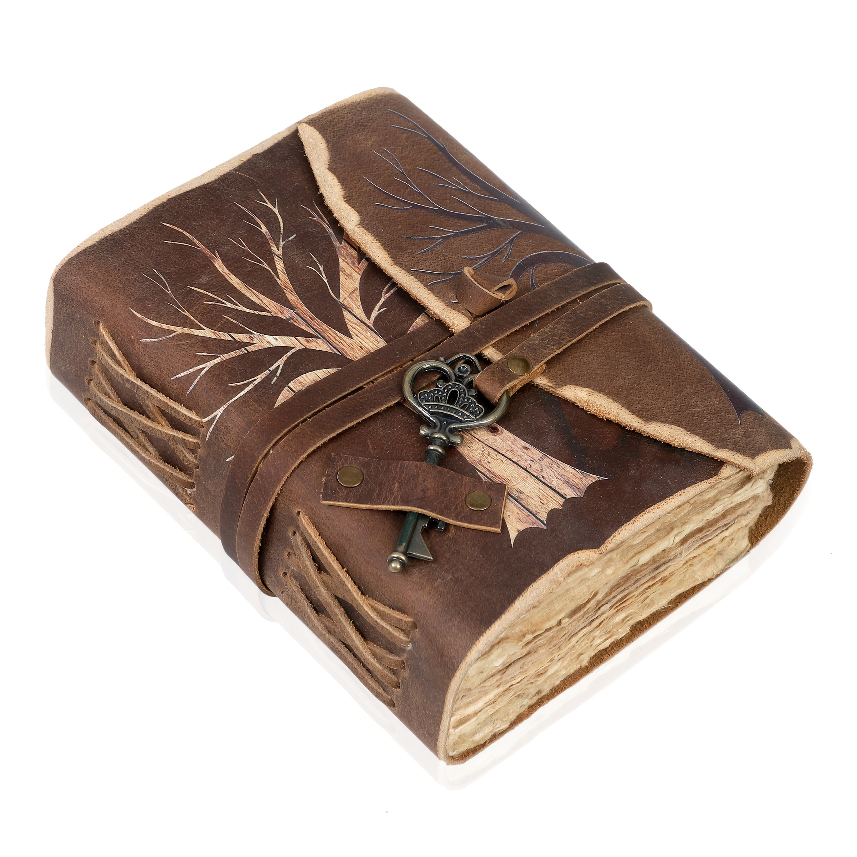 Quaderno Vintage Fatto a Mano con Aspetto in Pelle e Chiusura a Chiave – Per Spiriti Creativi