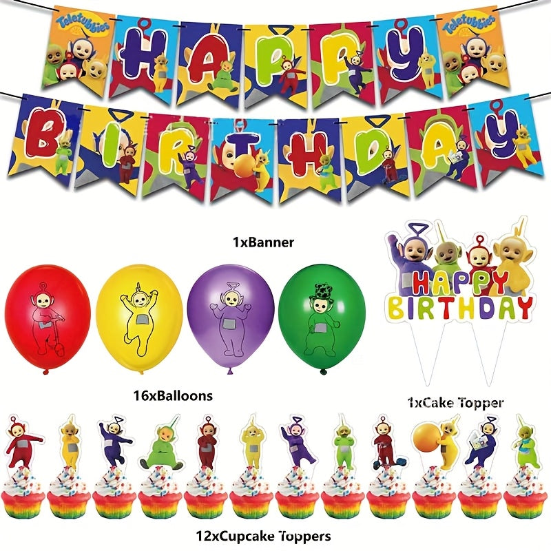 Set di Compleanno Teletubbies – Decorazione Completa per una Festa Allegra