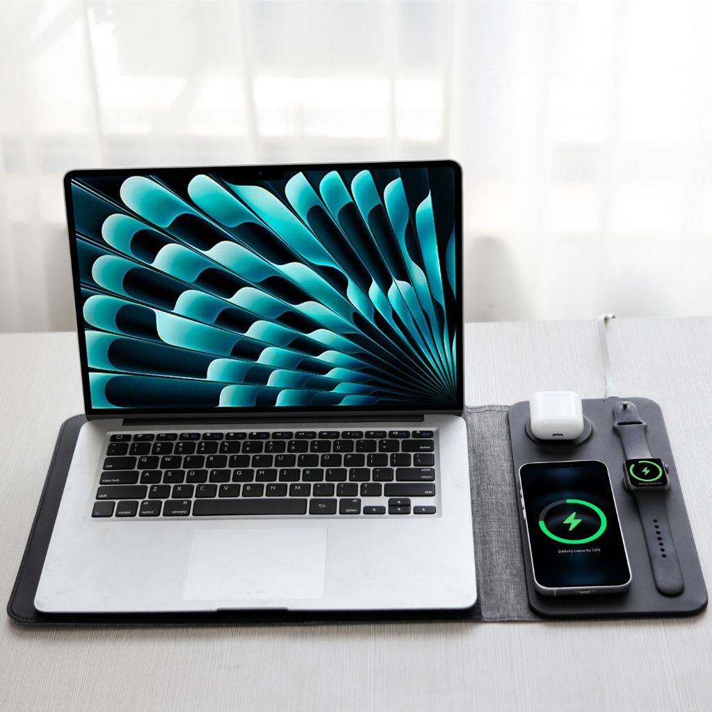PowerDesk Sleeve – Custodia per Laptop Smart con Funzione di Ricarica Wireless