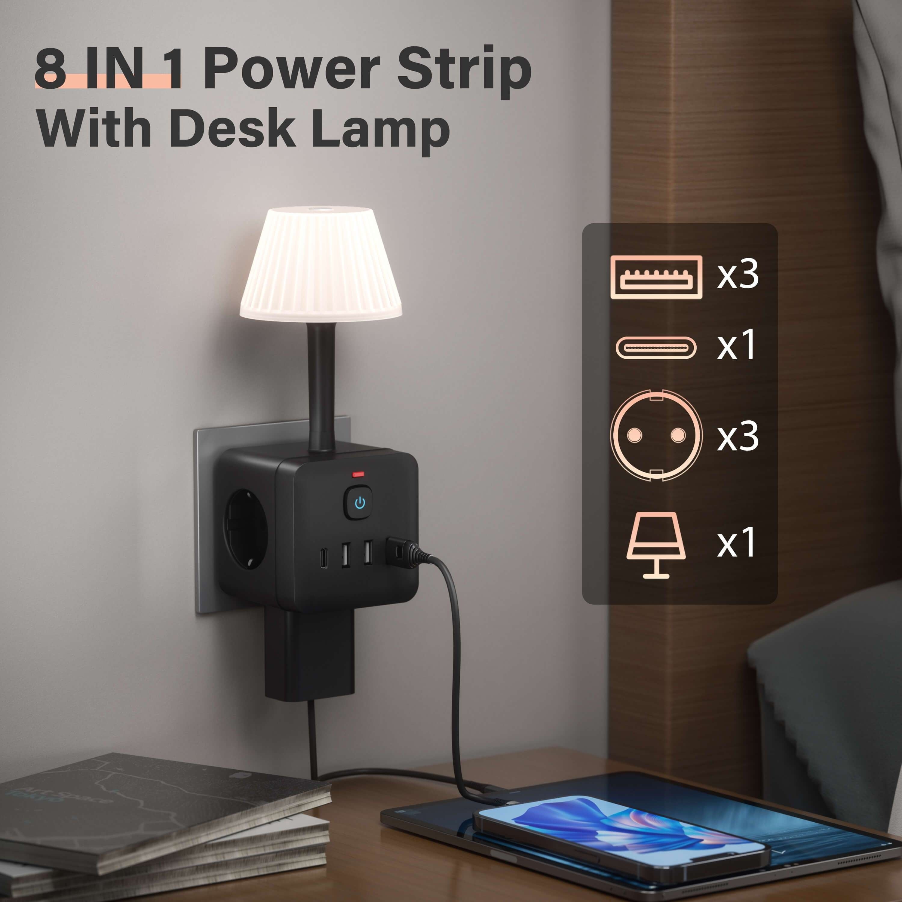 Lampada Notturna Smart 8-in-1 - Per Soluzioni Intelligenti e Illuminazione