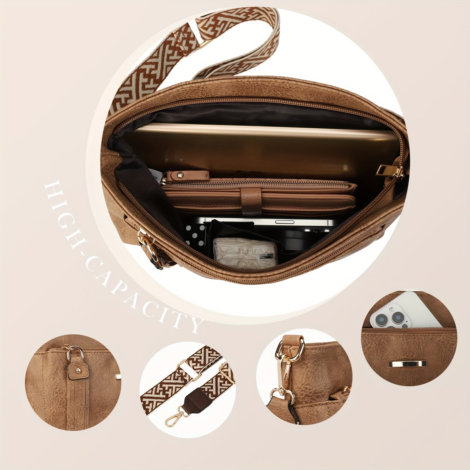 Chique PU Borsa a Spalla – Elegante e Spaziosa per Ogni Occasione