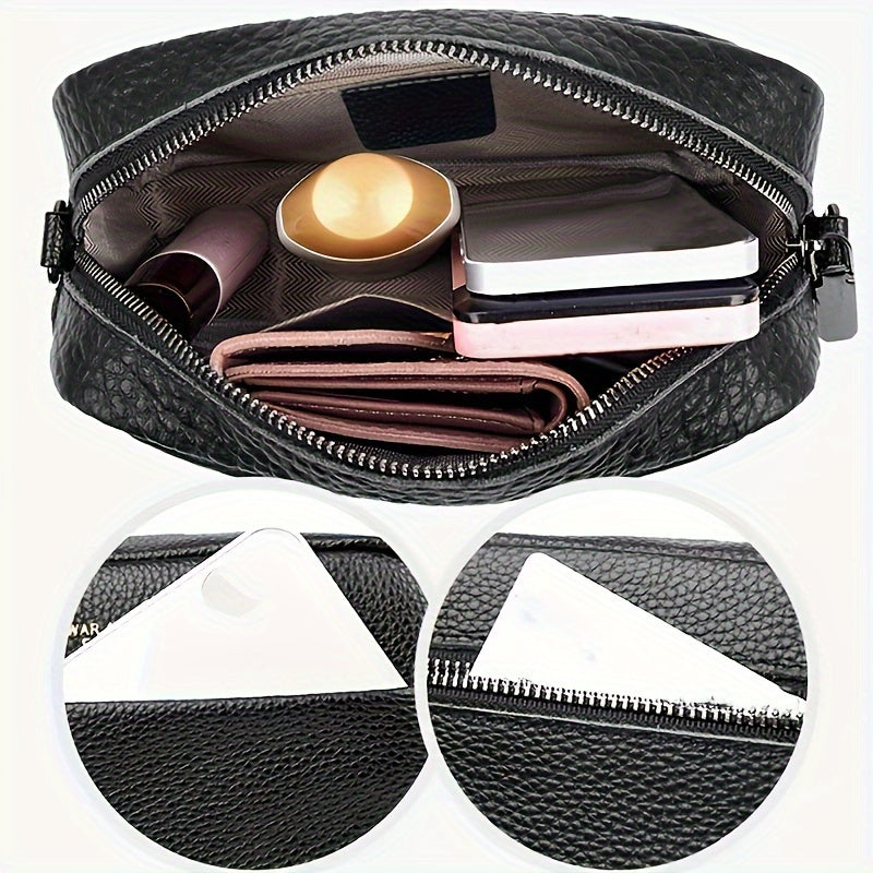 Borsa Crossbody in Vera Pelle – Pratica e Trendy con Cinghia a Chitarra