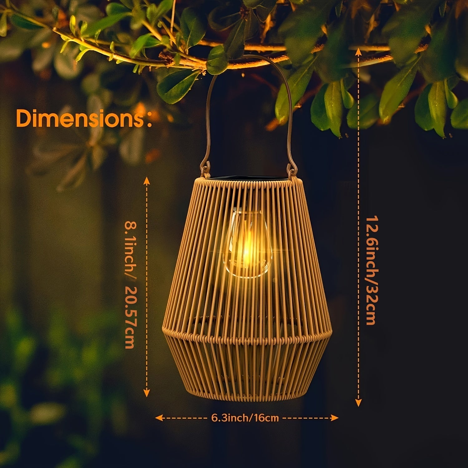 Lanterna Woven Solari – Illuminazione Elegante per Giardino e Patio