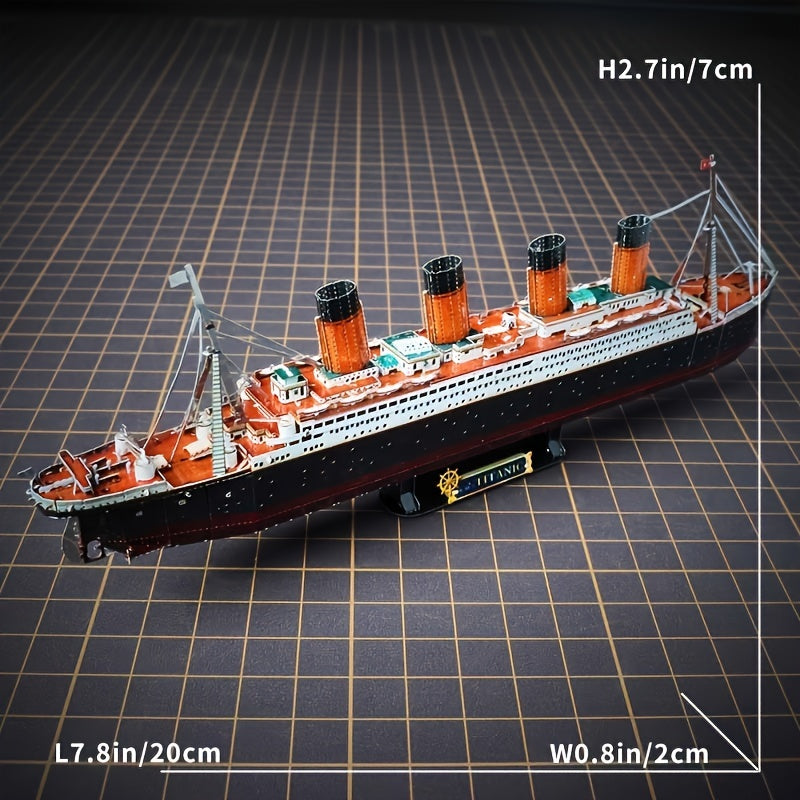 Kit di Modello in Metallo 3D Titanic – Modello DIY Dettagliato per Creativi