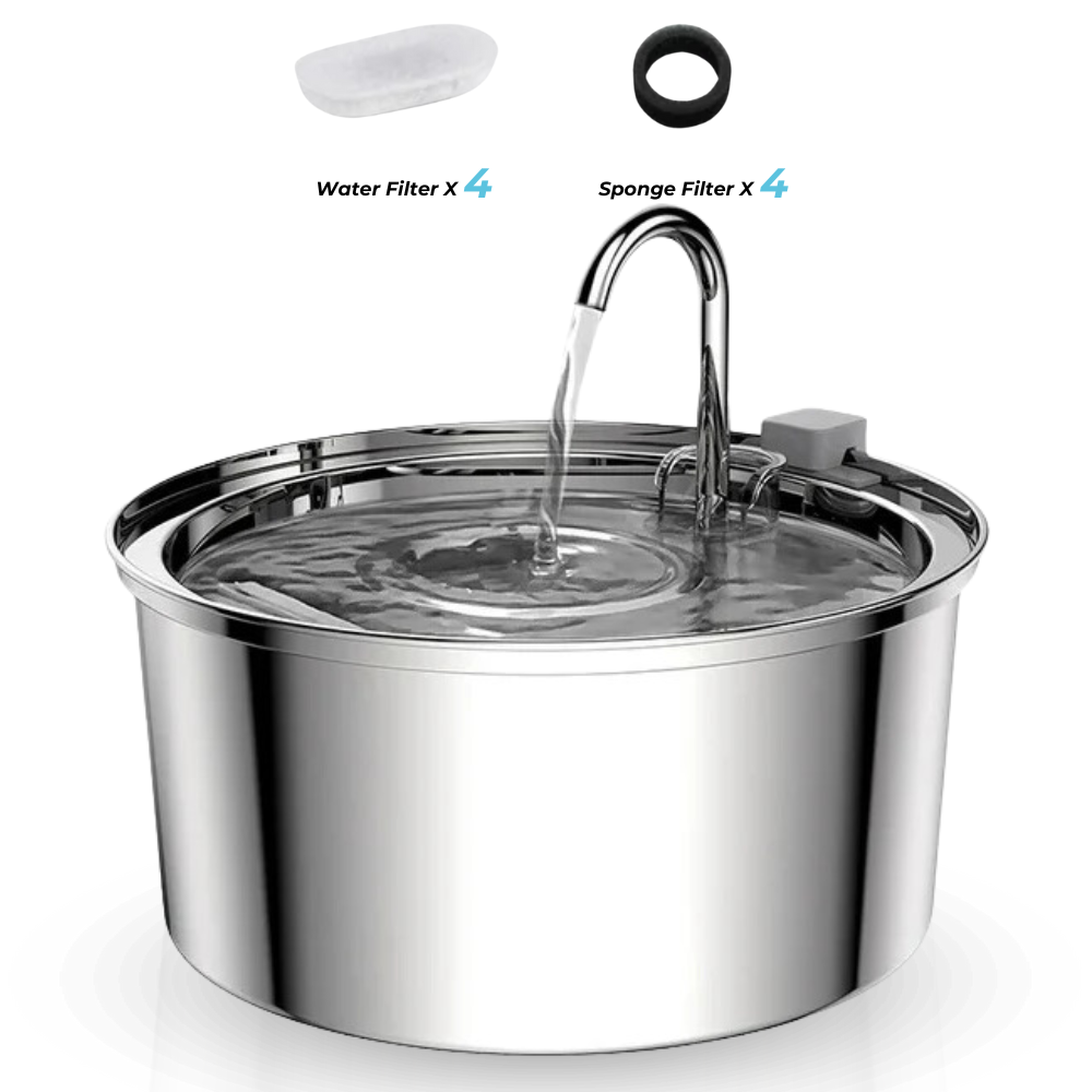 Fontanella in Acciaio Inossidabile per Gatti – Comodità di Idratazione Silenziosa e Igienica