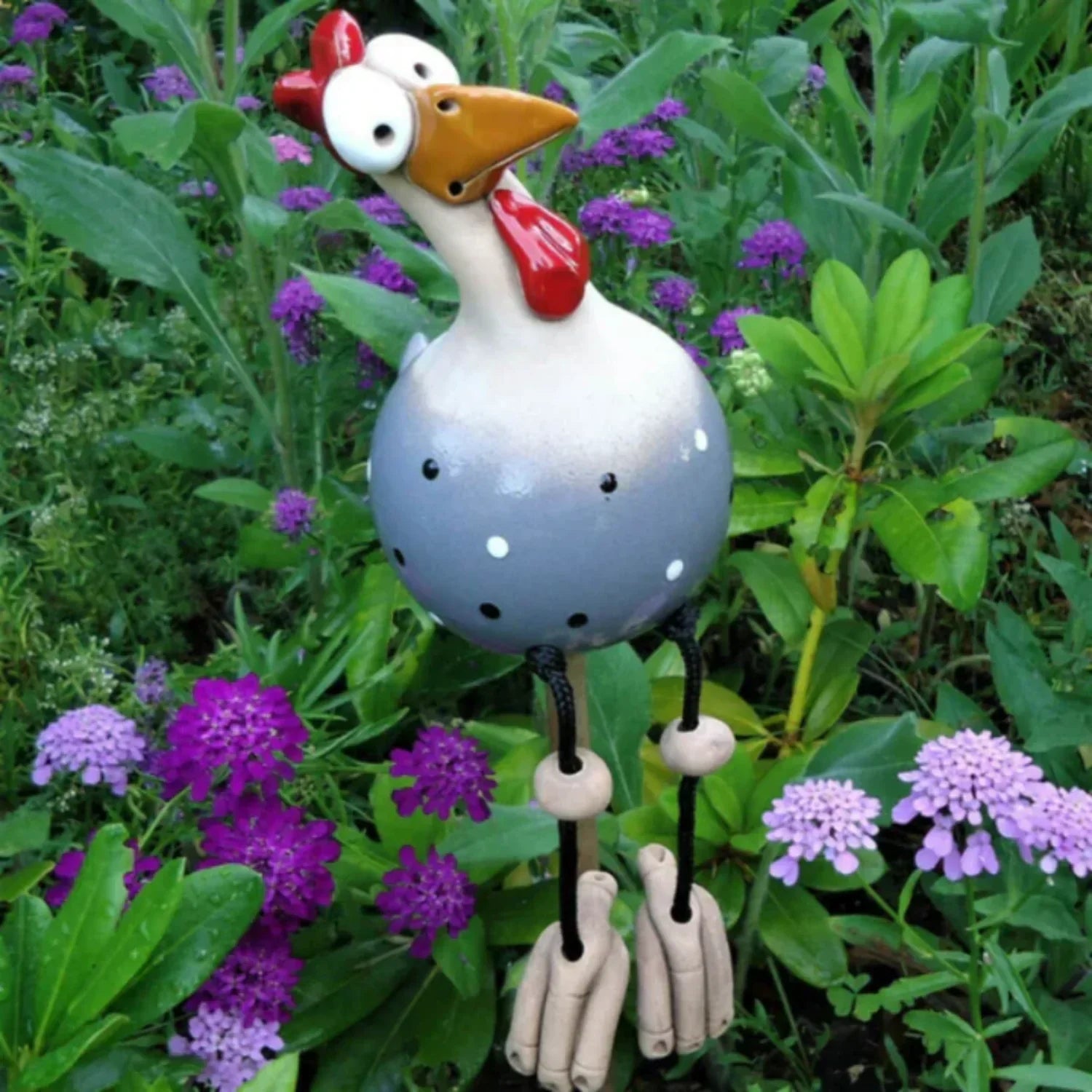 Decorazione Giocosa con Galline da Giardino - Accessori Allegri per Esterni