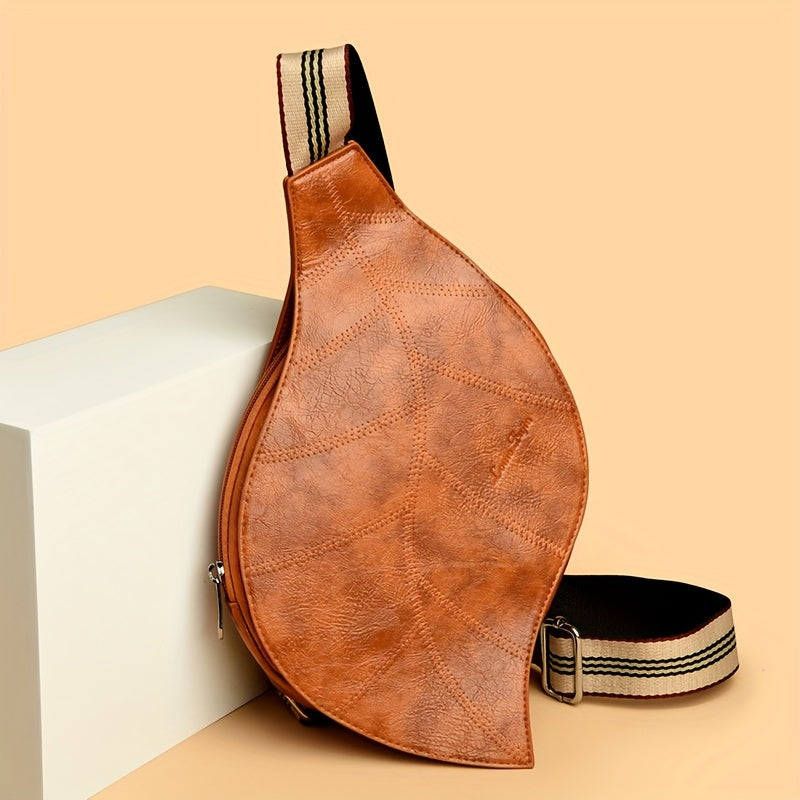 Borsa a Tracolla Vintage in Ecopelle – Cintura Regolabile con Chiusura a Fibbia