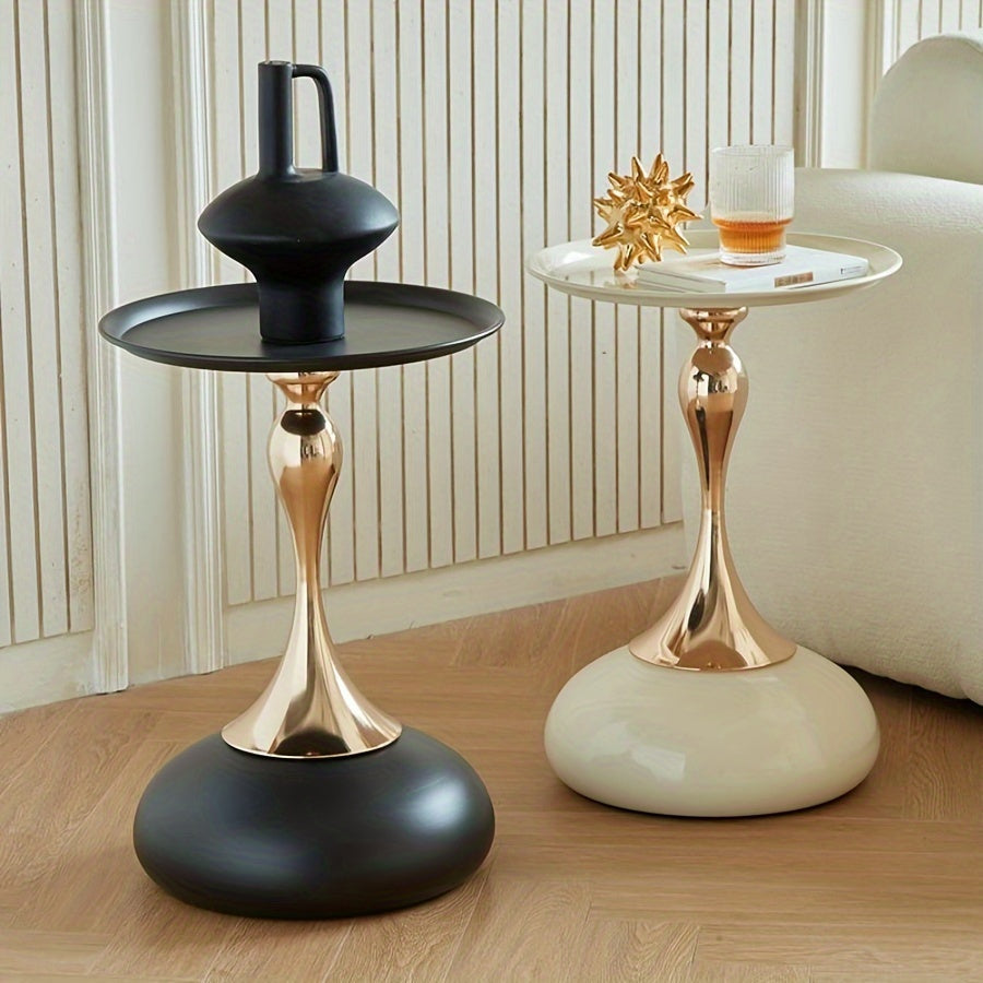 Ningqin Armadietto Bianco-Oro – Design Compatto e Chic