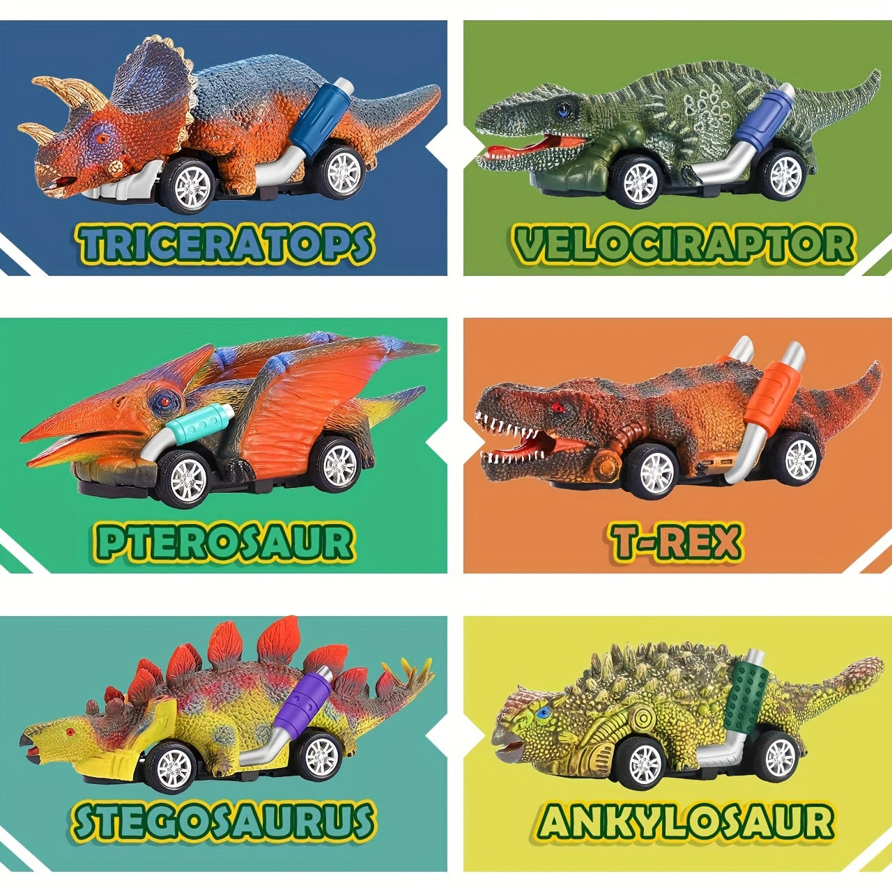 Set di Gioco Dino Racer - Veloci Veicoli Dino per Bambini Avventurosi