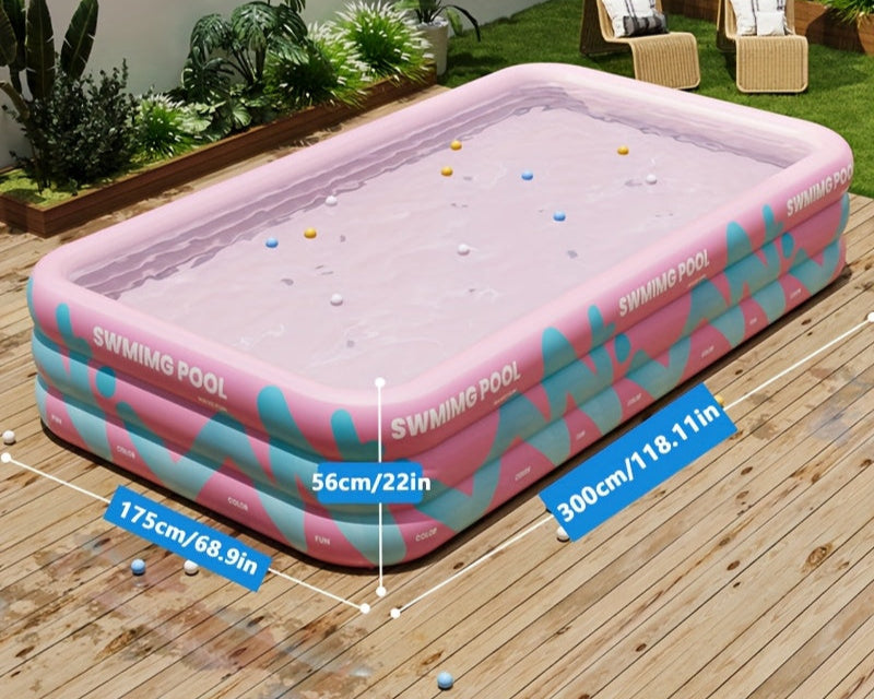 Piscina Gonfiabile Allegra per il Giardino – PVC Durevole, Perfetta per Feste Estive e Divertimento Familiare
