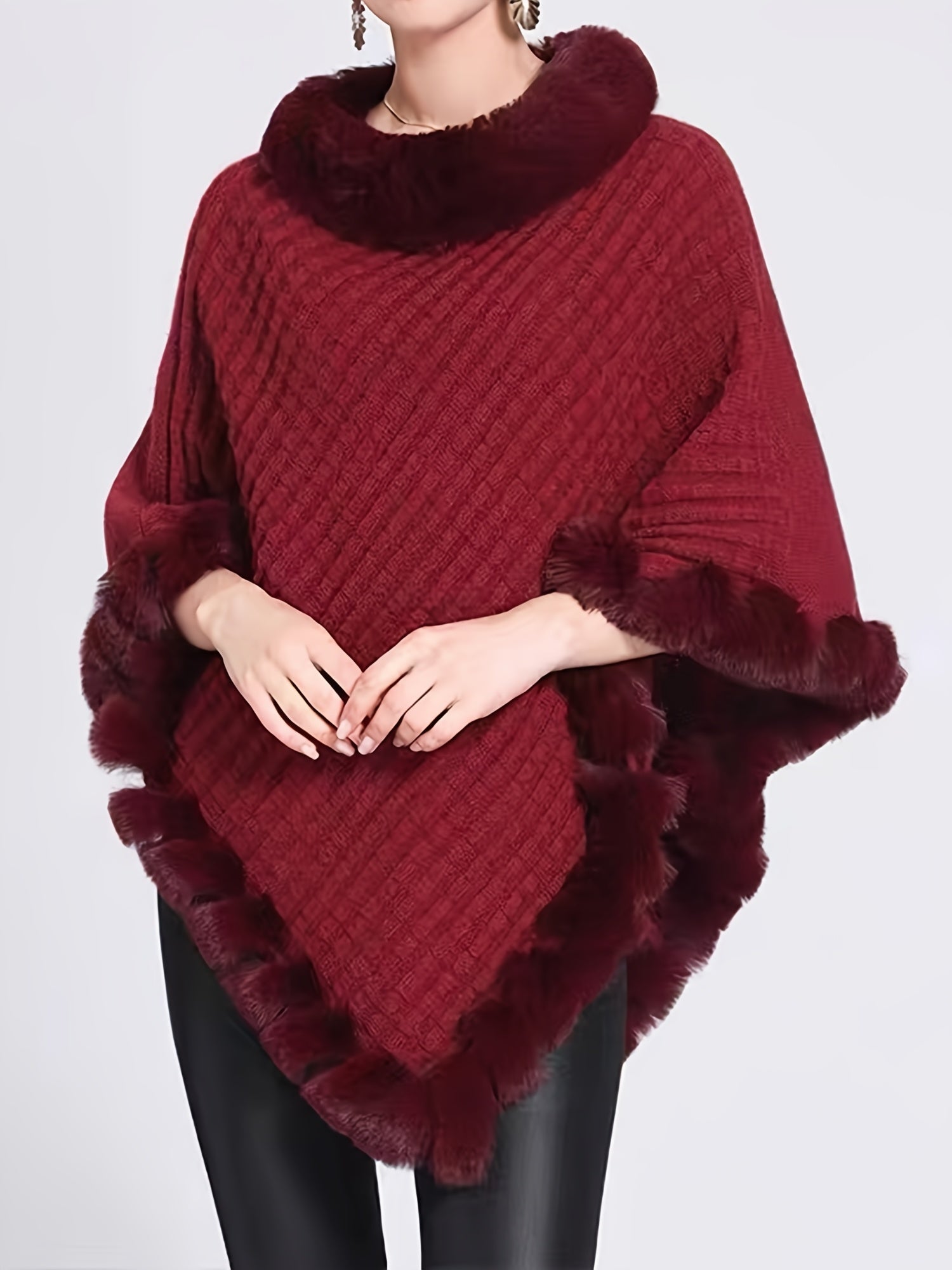 Maglione Lussuoso e Spesso per Donne - Con Collo Finto e Cappotto Elegante per l'Inverno