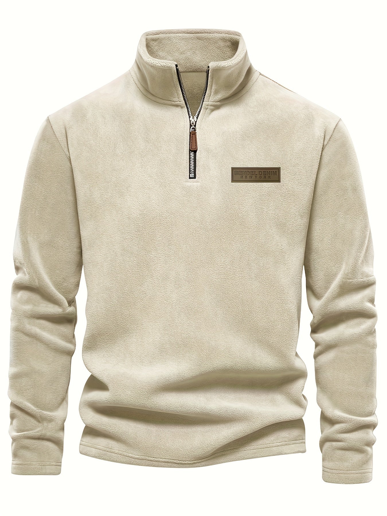 Pullover con Mezza Zip Foderato in Pile - Confortevole e Caldo per le Giornate Fredde