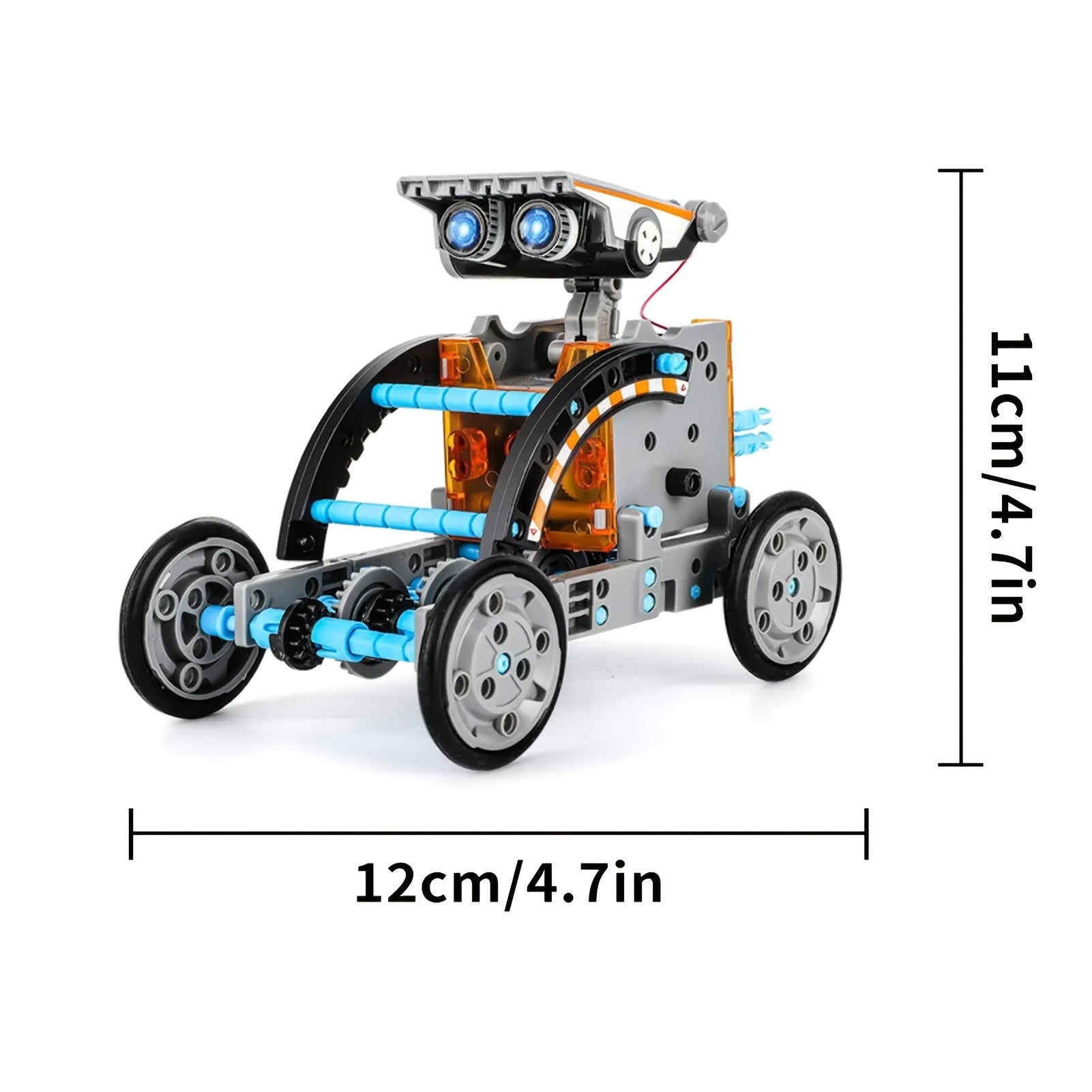 Solar Robo Builder - Giocattolo educativo da costruzione 12-in-1 con energia solare