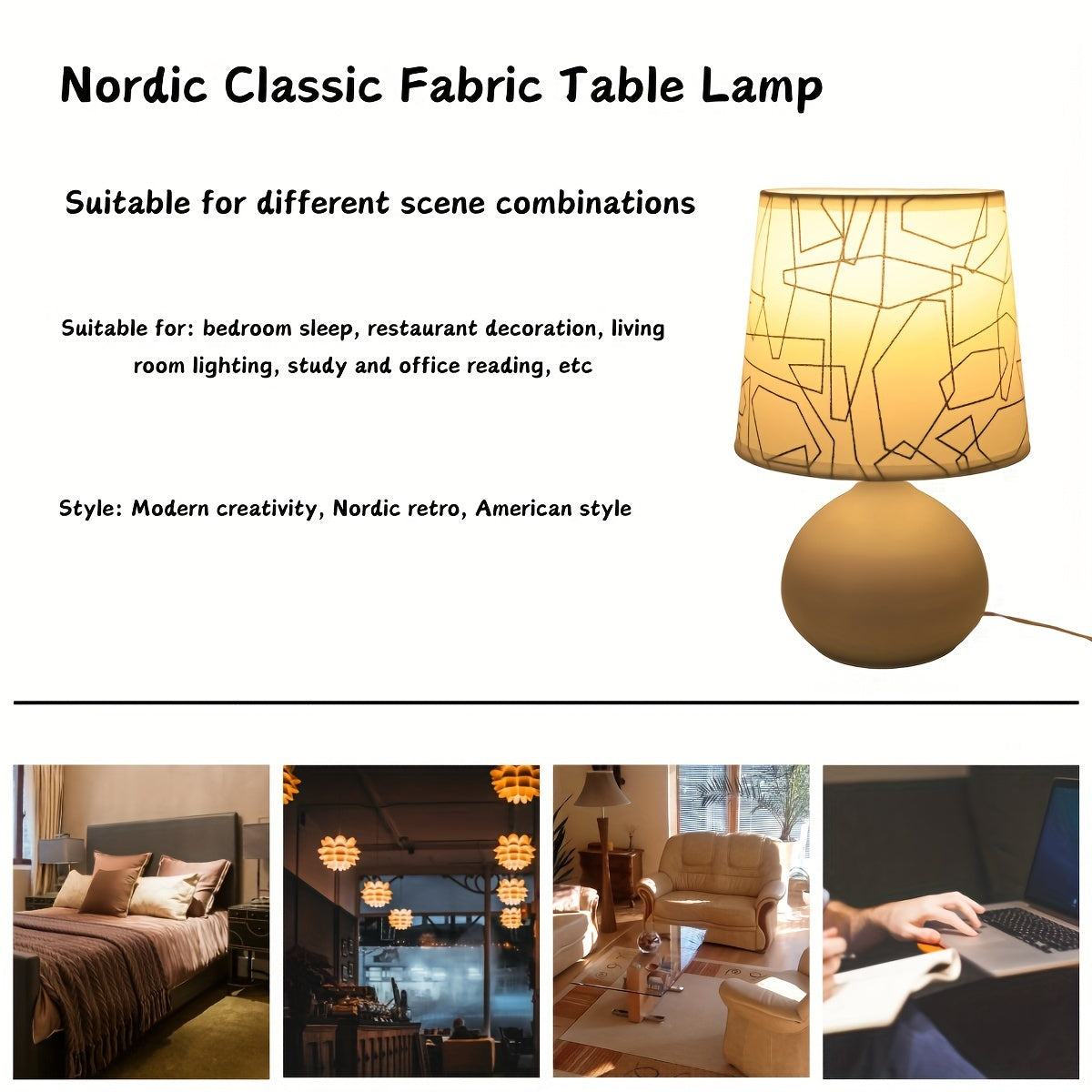 Lampada da Tavolo in Stile Geometrico - Moderna e Accogliente