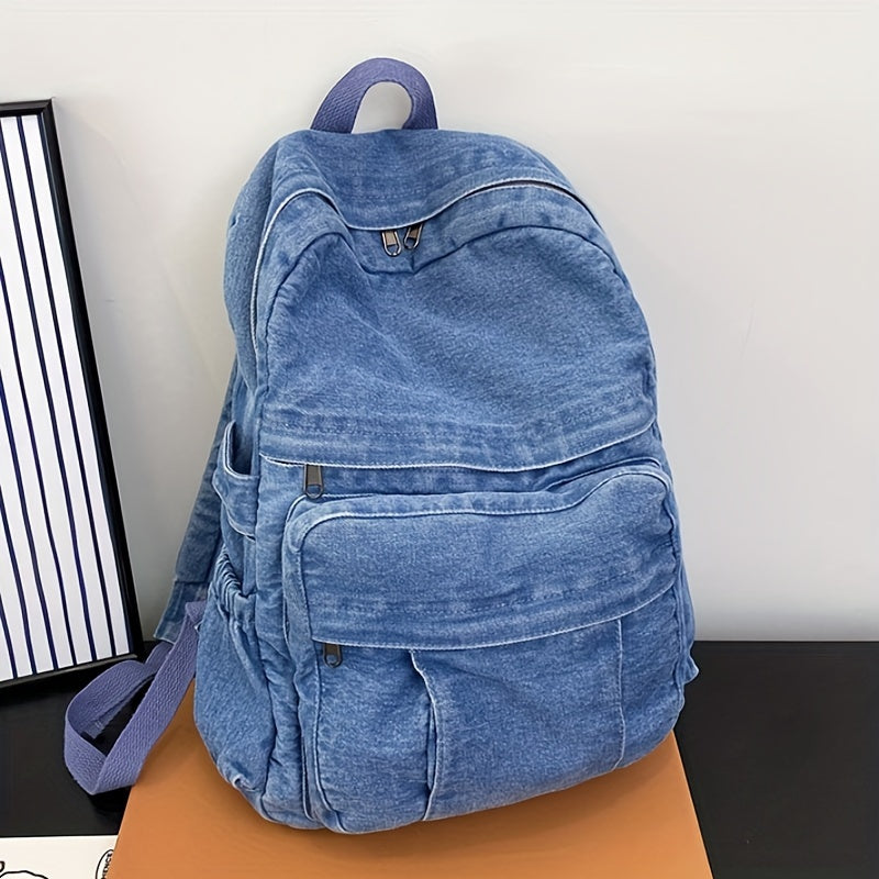 Zaino Casual in Denim – Borsa alla Moda e Versatile per Uomini e Donne