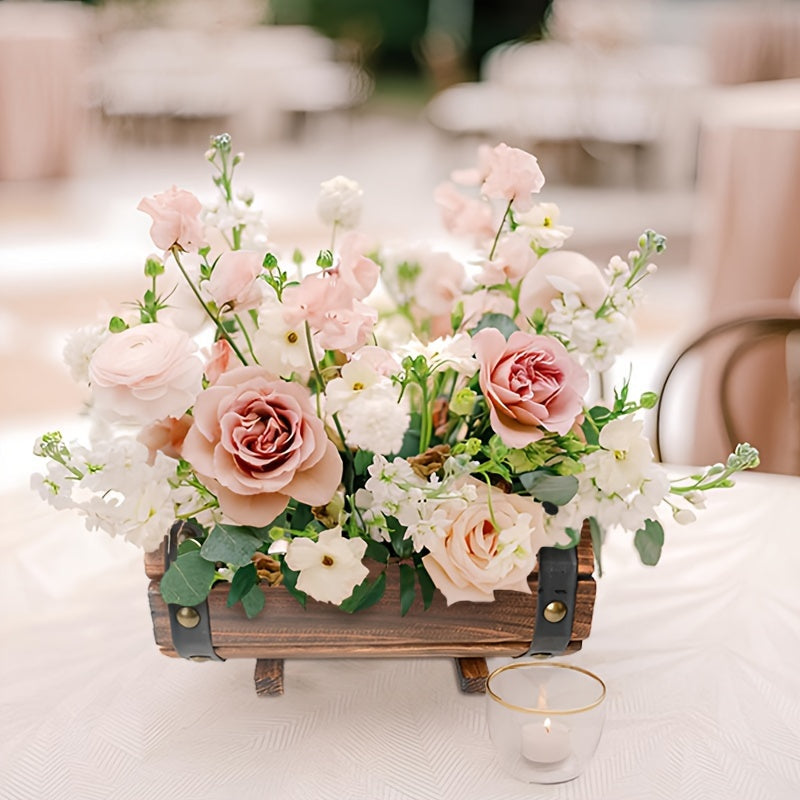 Set di Vasi in Legno Vintage – Un Accattivante Elemento per Interni ed Esterni