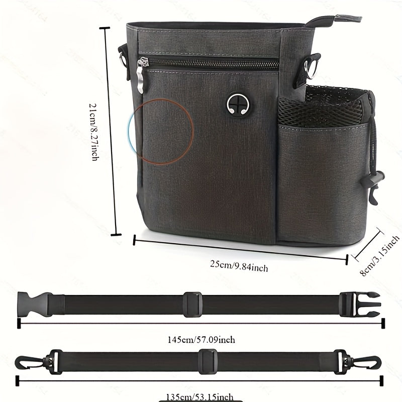 Pouch per Trattamenti per Cani con Porta Bottiglia – Borsa Regolabile per Allenamento e Attività all'Aperto