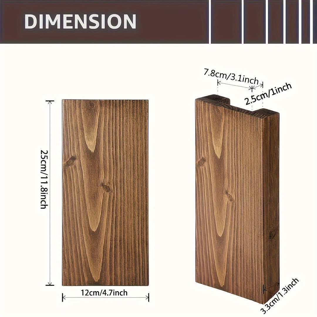Vaso da Parete in Legno Rustico - Atmosfera Naturale per Ogni Interno