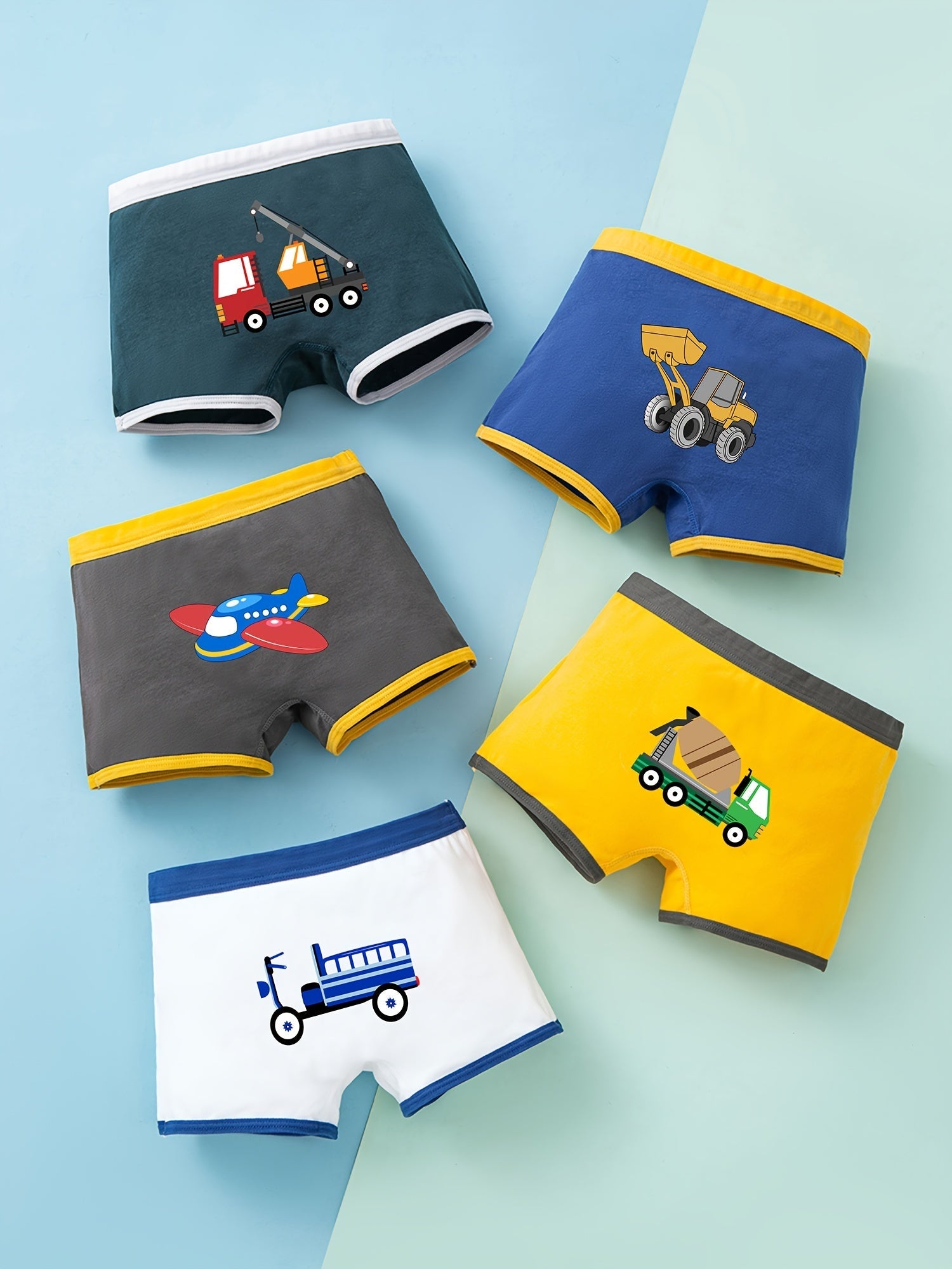 Mutande a Tema Dinosauri per Ragazzi - Set da 5 Boxer Comodi