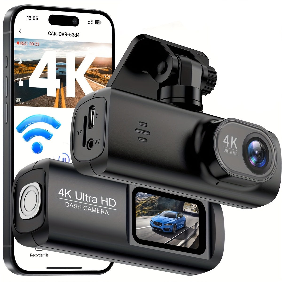 Dashcam 4K Ultra – Sicurezza Intelligente e Immagini Nitide in Ogni Viaggio
