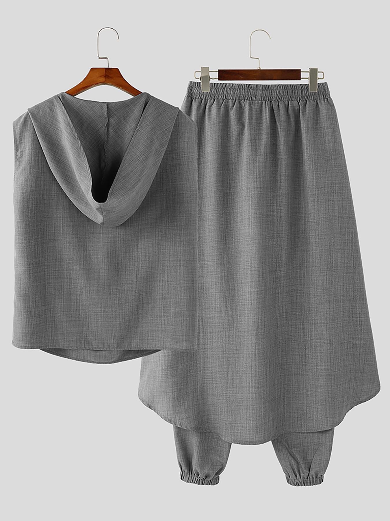 Set Mid-Length da Uomo – Gilet Senza Maniche e Pantaloni Baggy