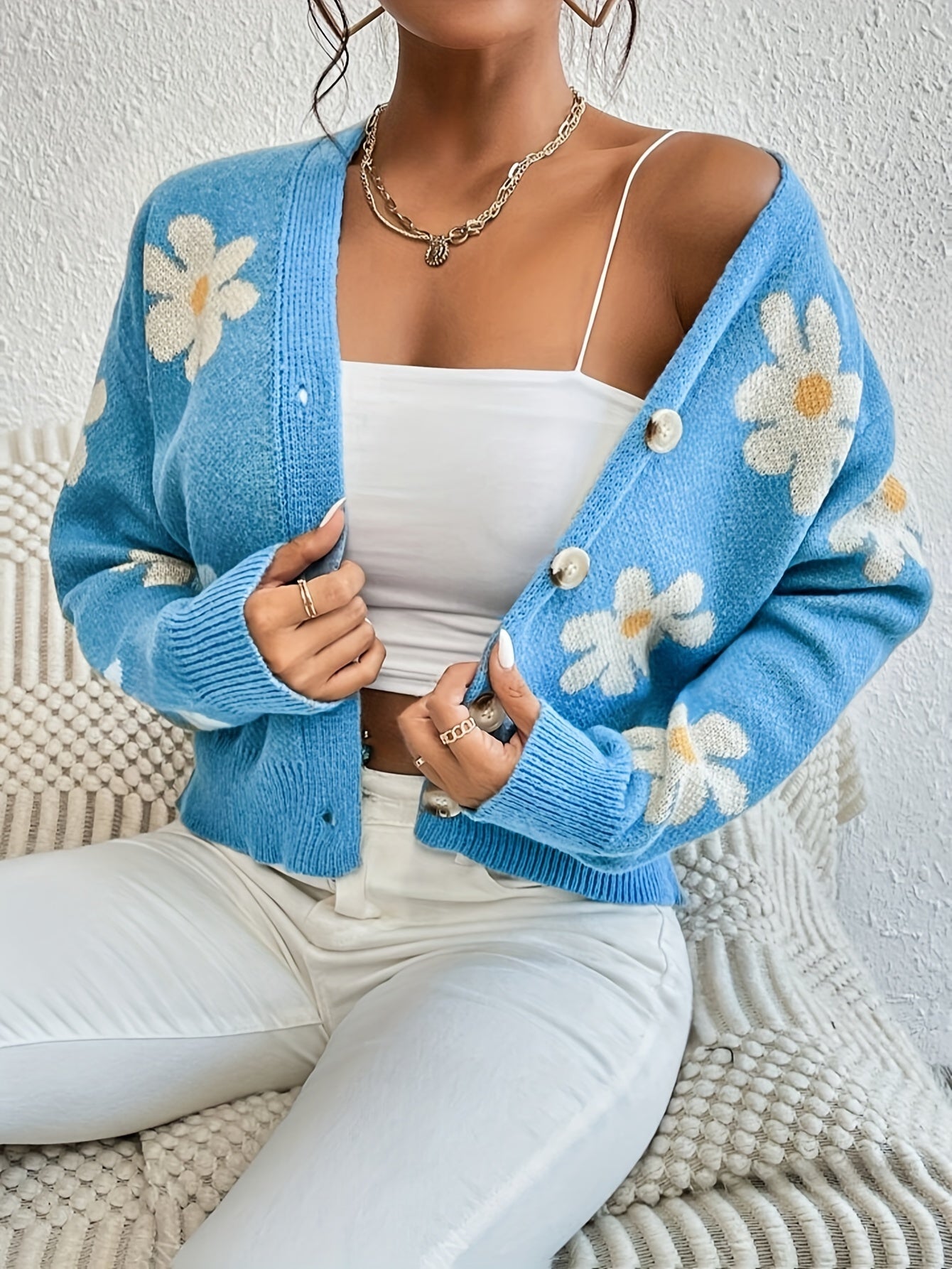 Cardigan di Fiori Allegri – Confortevole e Stile per la Primavera e l'Autunno