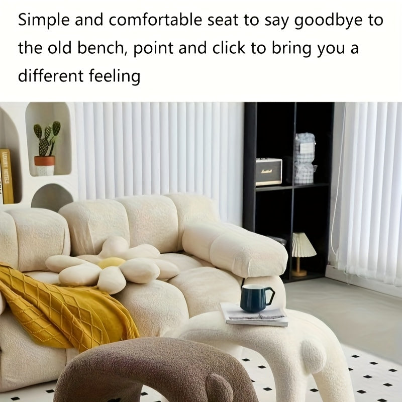 Pouf in Peluche a Forma di Gatto – Design Accogliente e Funzionale