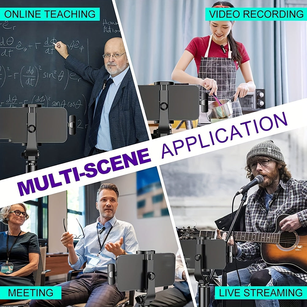 Microfono Lavalier Wireless Professionale - Perfetto per Registrazioni Video e Streaming Live