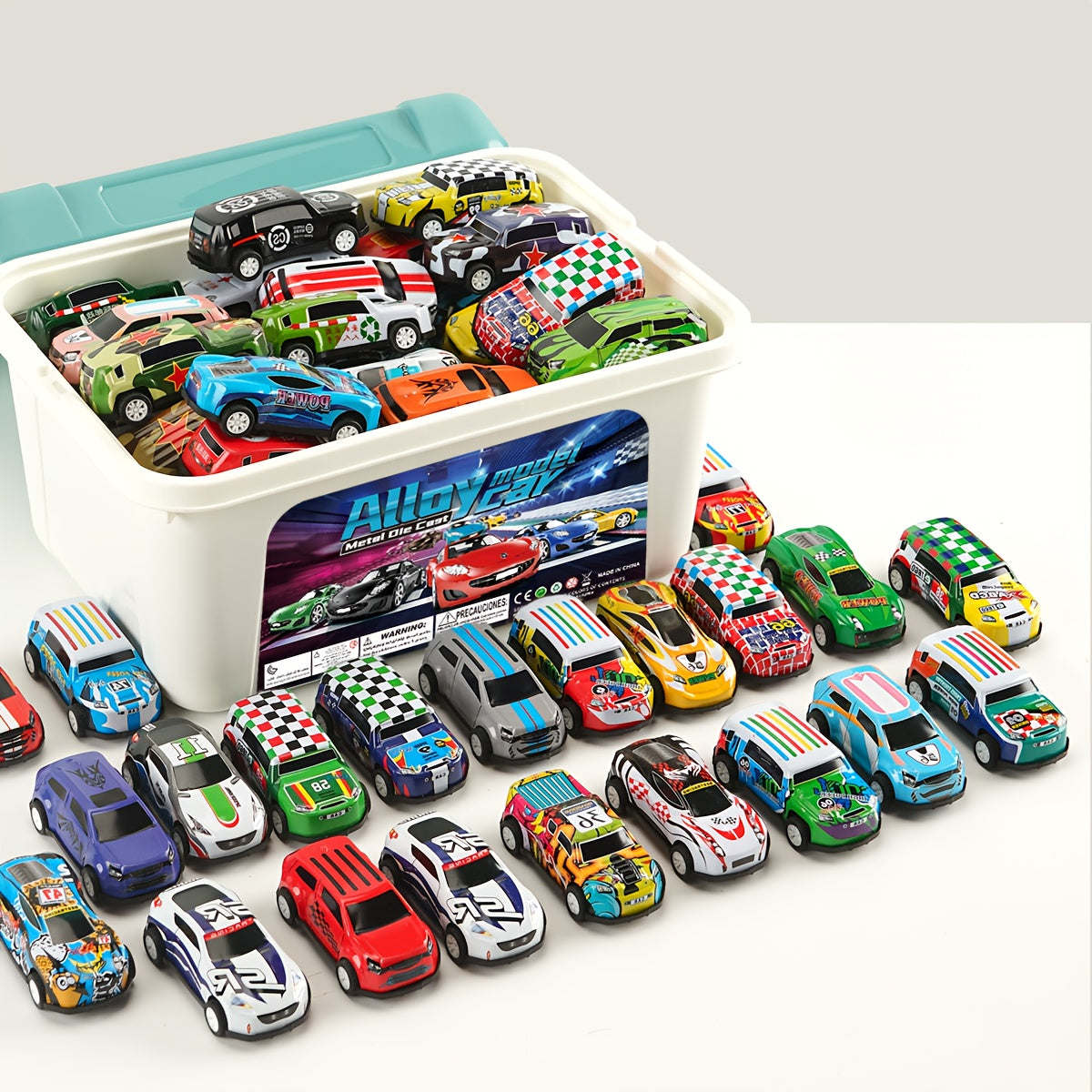 Set di Auto Giocattolo Dinamiche con 50 Auto e Contenitore – Regalo Perfetto per Bambini