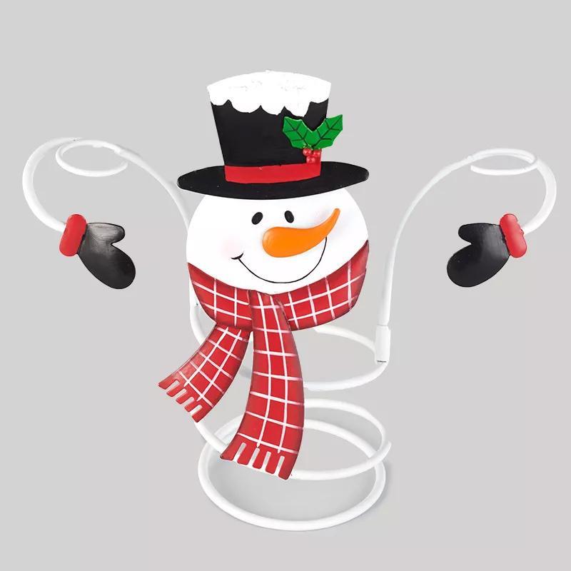 Porta Calici Festivi – Design Babbo Natale & Pupazzo di Neve per Tavole Festive