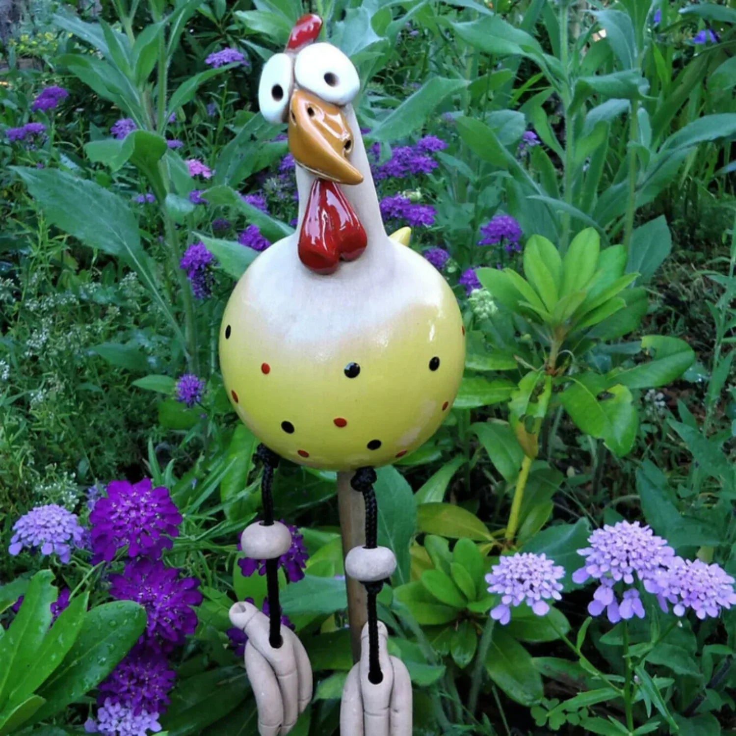 Decorazione Giocosa con Galline da Giardino - Accessori Allegri per Esterni