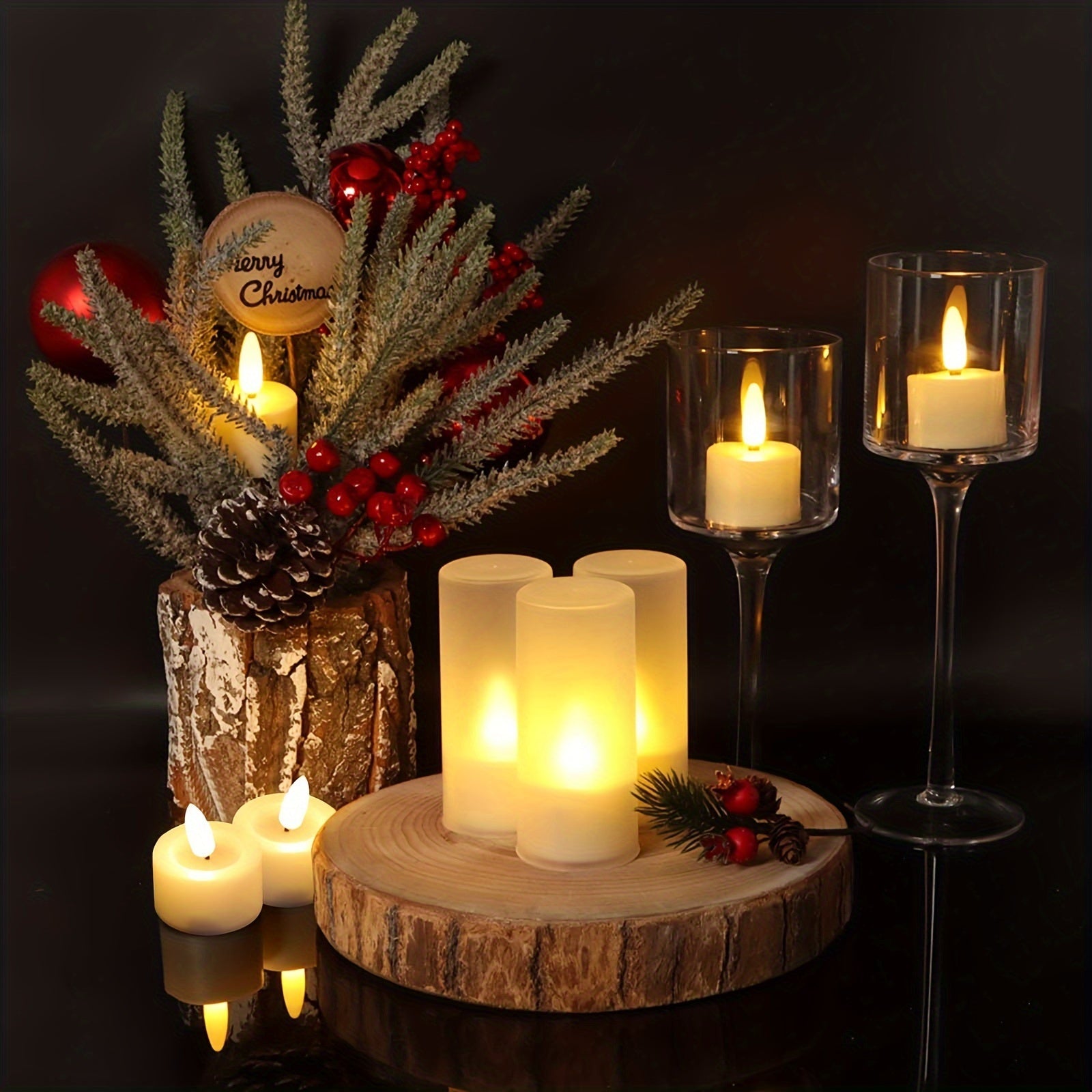 Candlelight senza fiamma Magico - Set con Telecomando e Timer Dimmabile