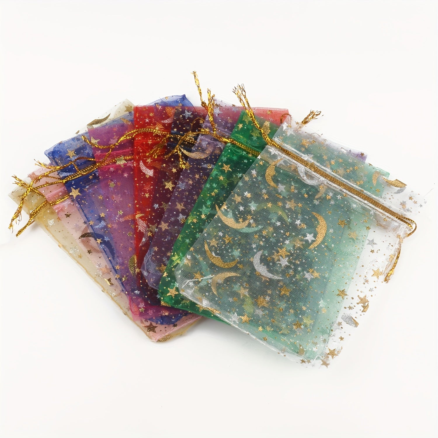 Set di Sacchetti in Organza Eleganti – Ideale per Regali e Decorazioni per Feste