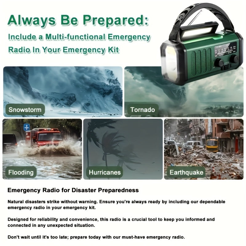Radiatore EcoPower - Radio di emergenza tutto-in-uno con torcia e caricatore
