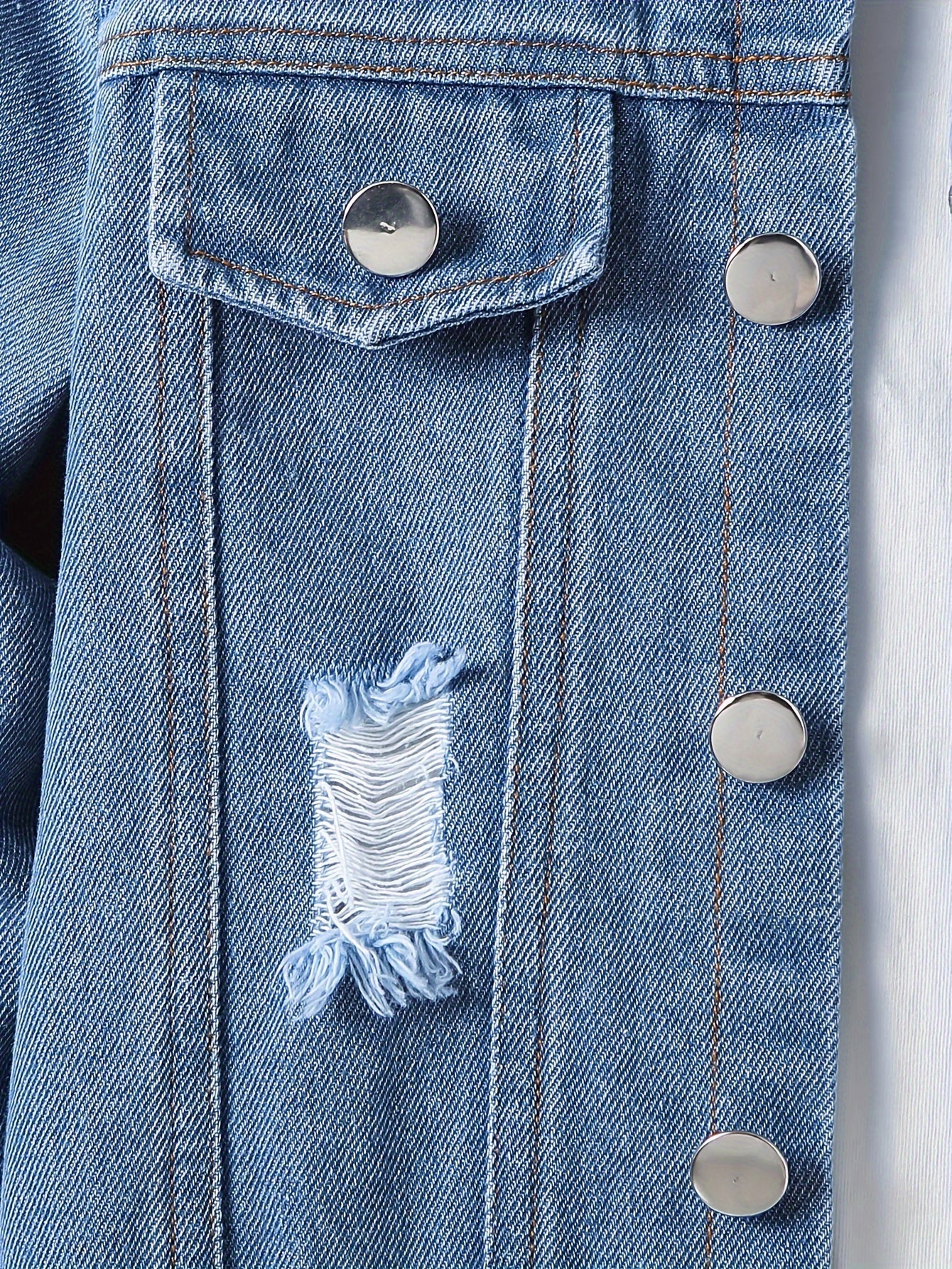 Set Giacca e Pantaloni in Denim Strappato Casual – Perfetto per Ragazzi Avventurosi