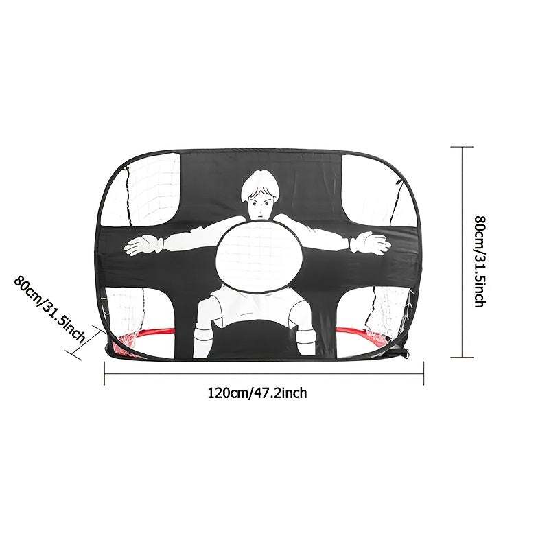Porta Calcio Pieghevole 2-in-1 – Ideale per Allenamento e Divertimento all'Aperto