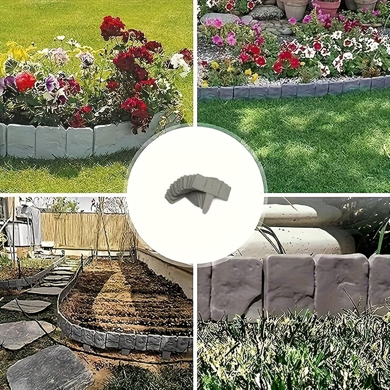 Set di Bordure da Giardino in Stile Pietra – Pratico e Decorativo