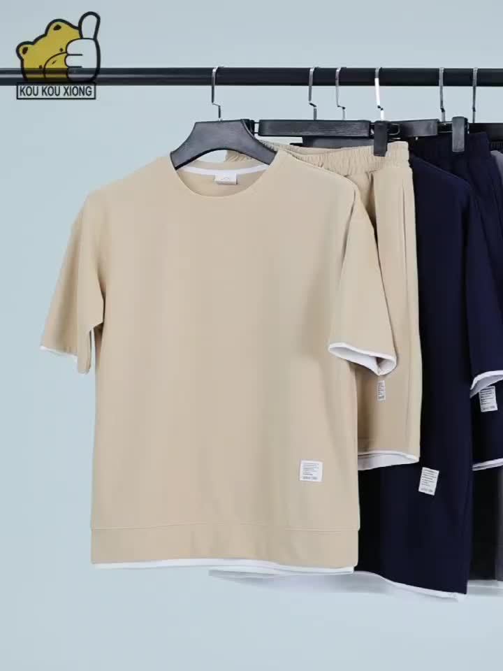 Set da Uomo Trendy con Collo Rotondo – Confortevole e Traspirante per Estati Attive