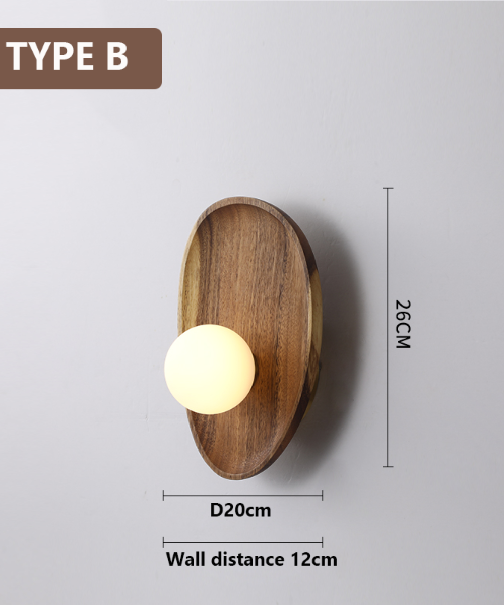 Lampada da parete minimalista - Legno e illuminazione d'atmosfera
